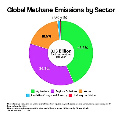 Global Methane Emissions by Sectors
