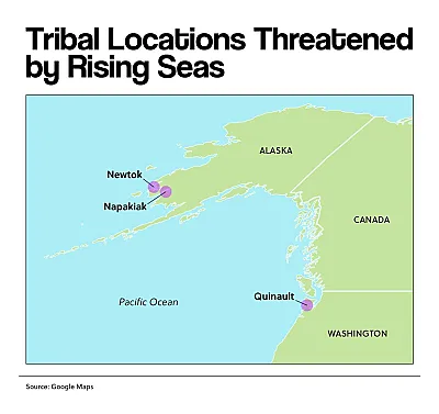 Tribal Locations Threatened by Rising Seas